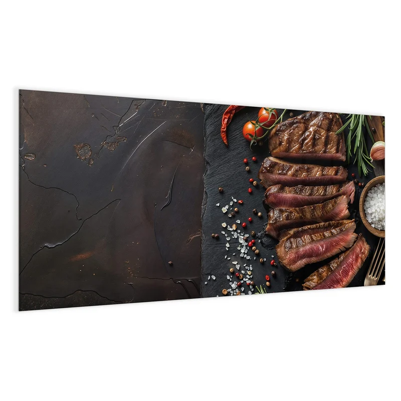 Magnettafel - Steak auf Schiefer