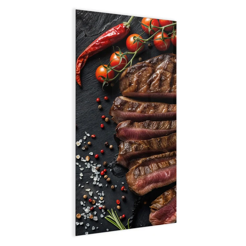 Magnettafel - Steak auf Schiefer