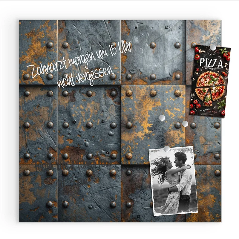Magnettafel - Rostige Eisenplatten