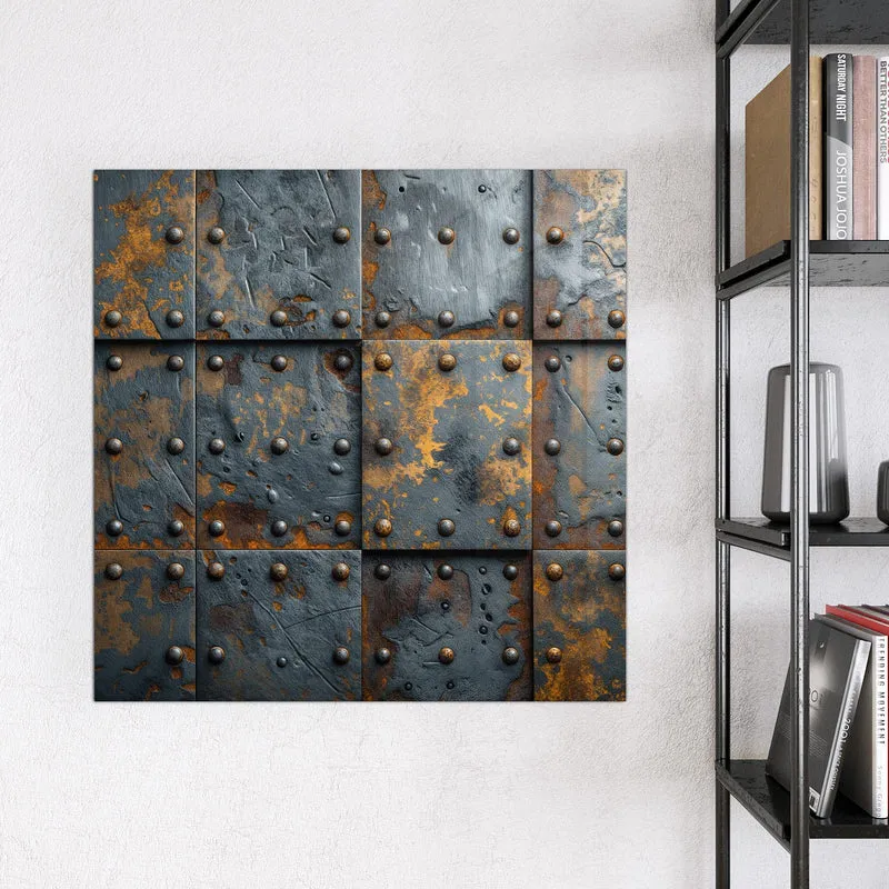 Magnettafel - Rostige Eisenplatten