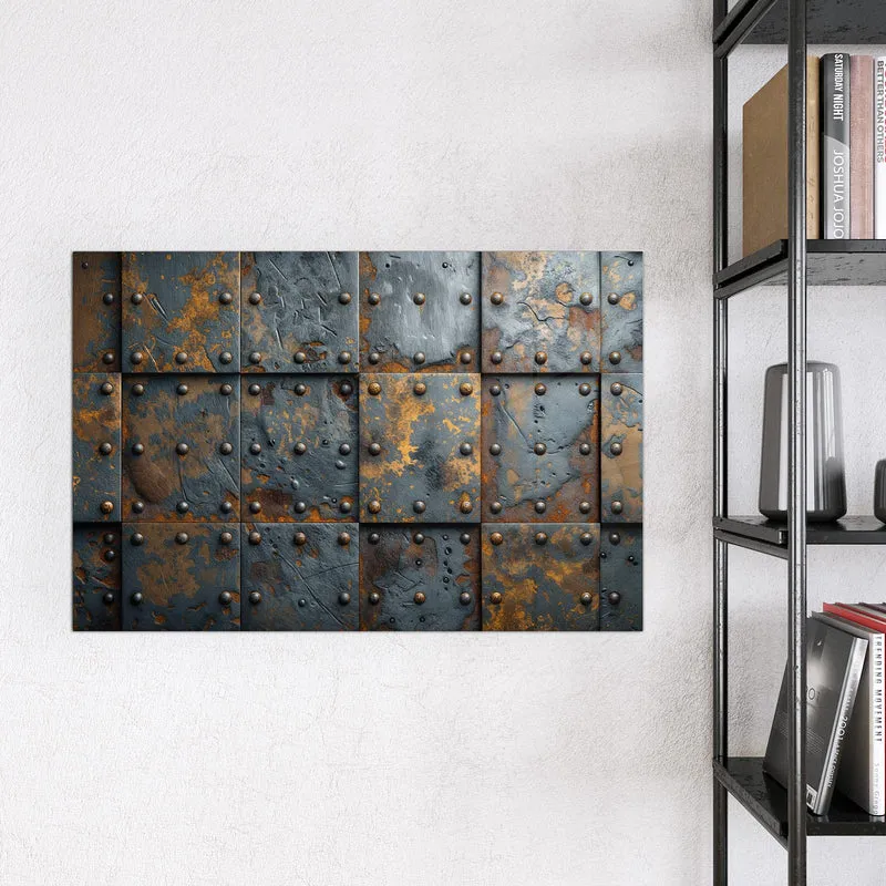 Magnettafel - Rostige Eisenplatten
