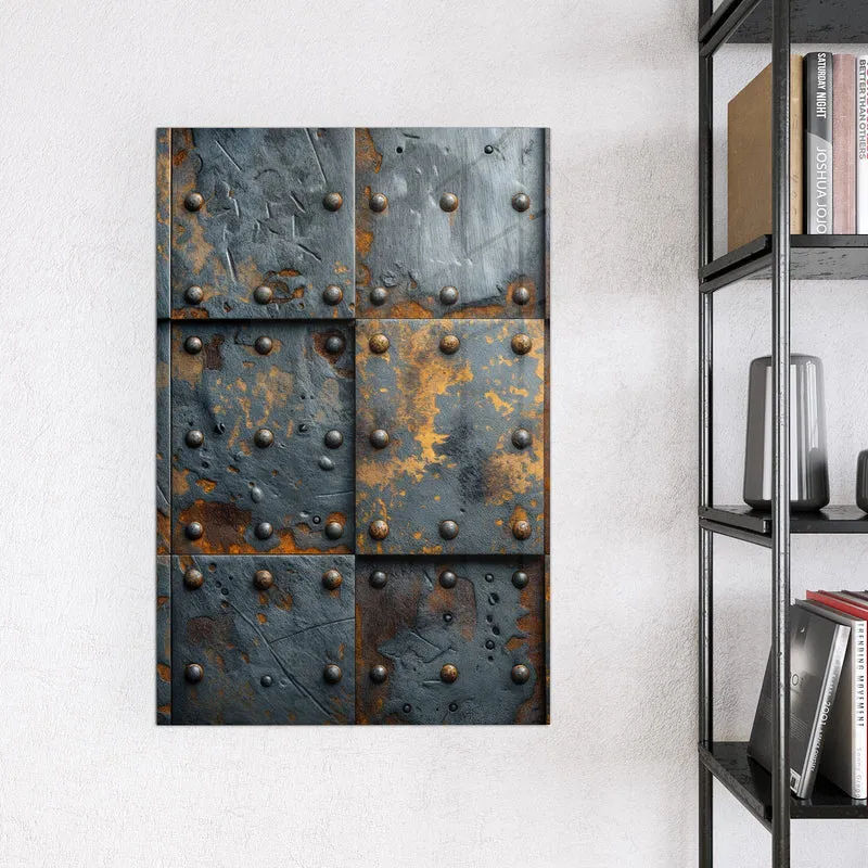 Magnettafel - Rostige Eisenplatten