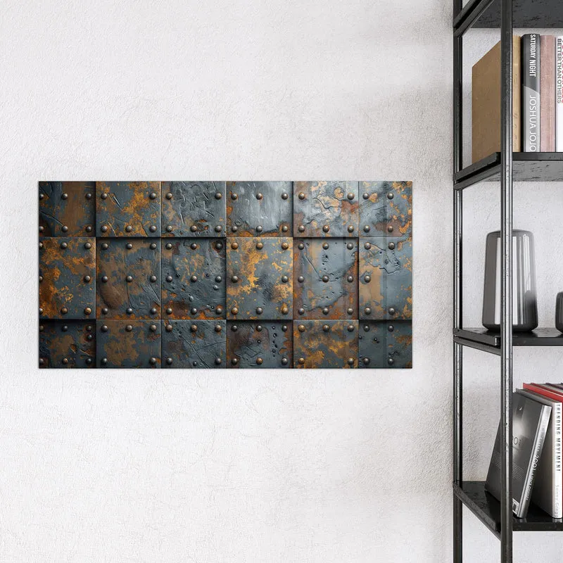 Magnettafel - Rostige Eisenplatten