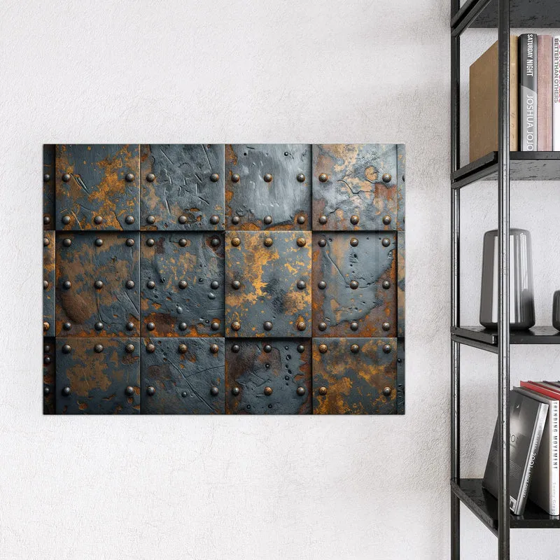 Magnettafel - Rostige Eisenplatten