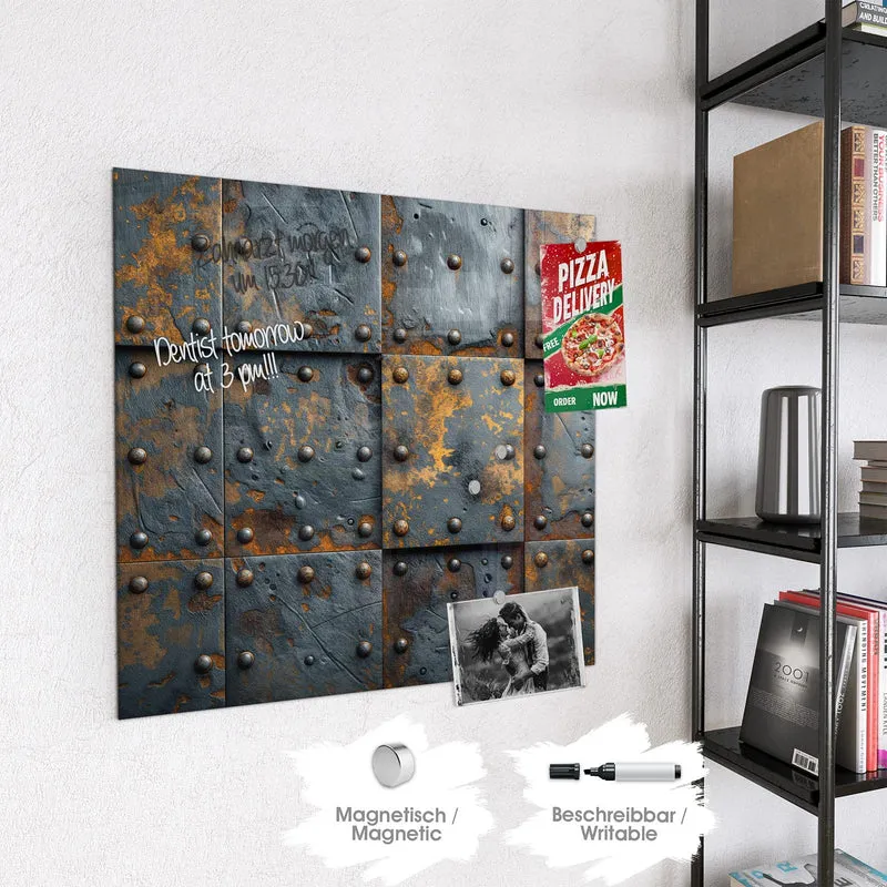Magnettafel - Rostige Eisenplatten