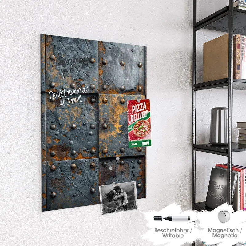 Magnettafel - Rostige Eisenplatten