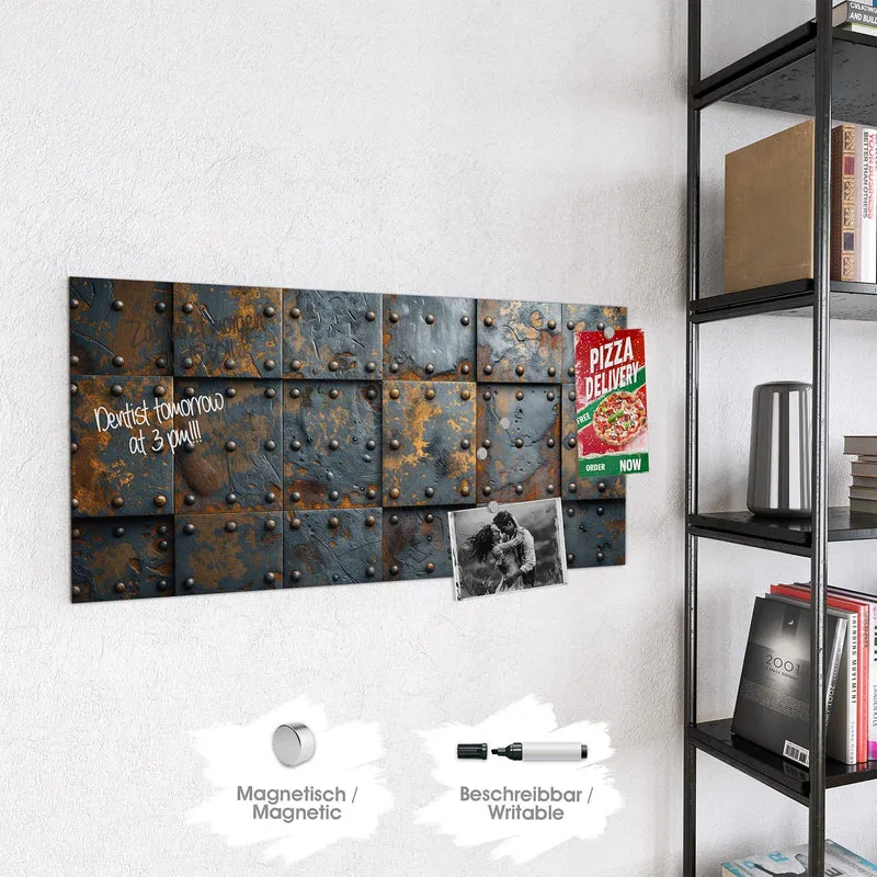 Magnettafel - Rostige Eisenplatten