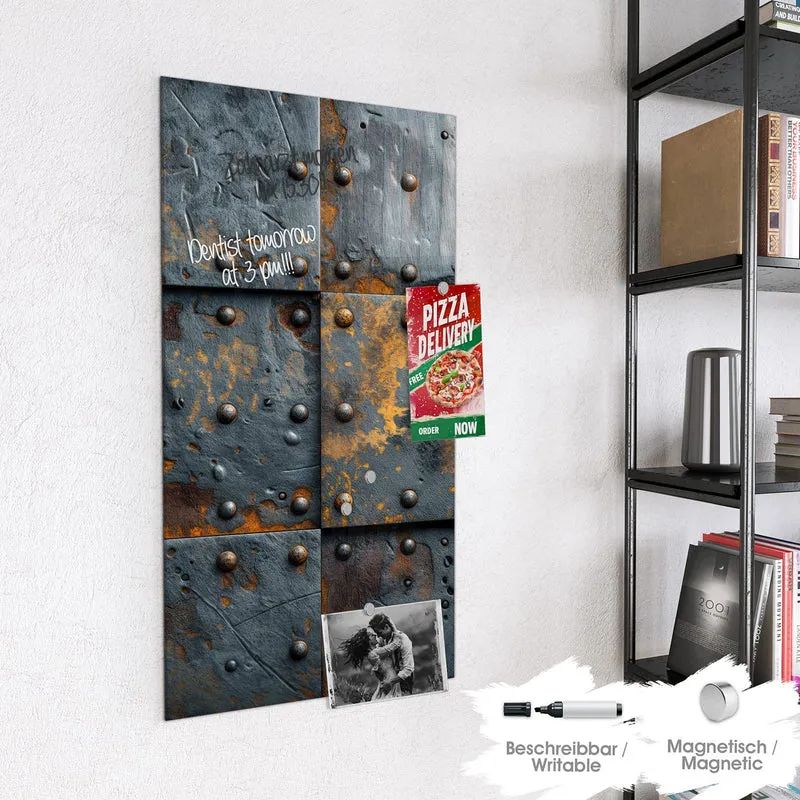 Magnettafel - Rostige Eisenplatten