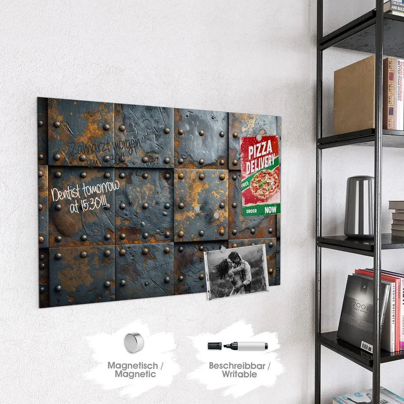 Magnettafel - Rostige Eisenplatten