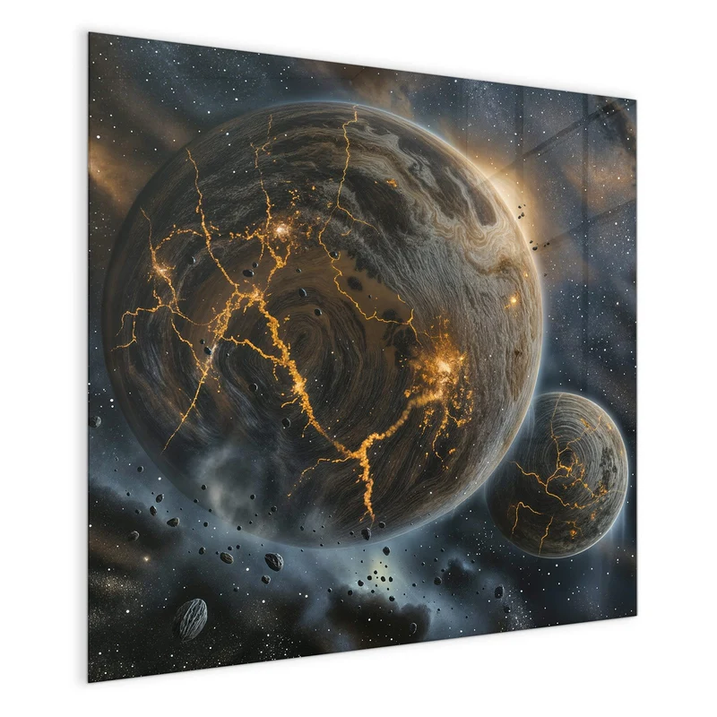 Magnettafel - Planeten mit Lavarissen