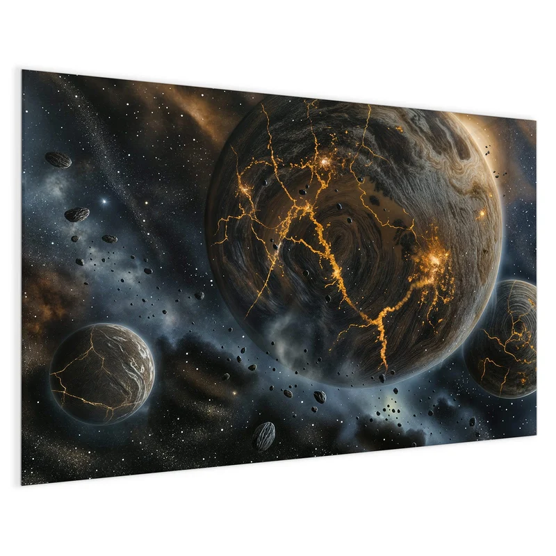 Magnettafel - Planeten mit Lavarissen