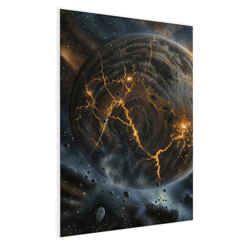 Magnettafel - Planeten mit Lavarissen