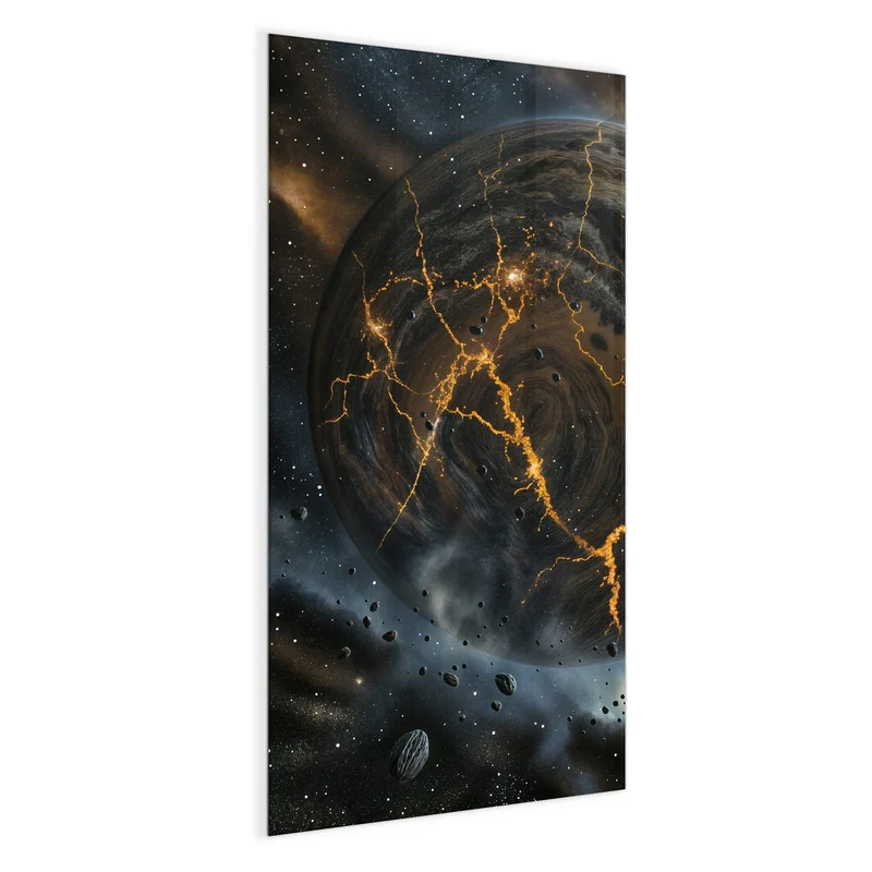 Magnettafel - Planeten mit Lavarissen