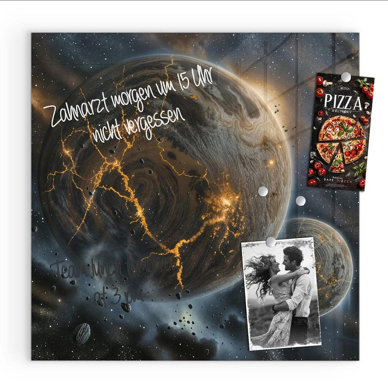 Magnettafel - Planeten mit Lavarissen