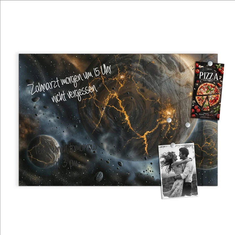 Magnettafel - Planeten mit Lavarissen