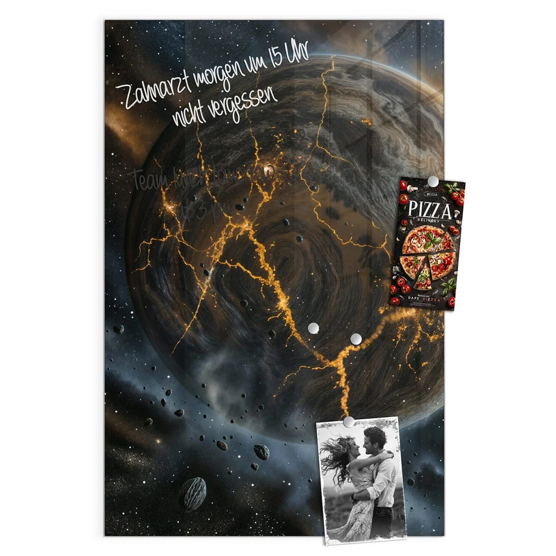 Magnettafel - Planeten mit Lavarissen