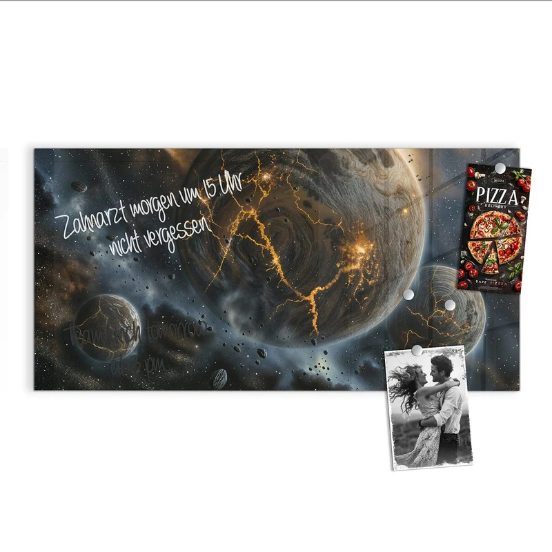 Magnettafel - Planeten mit Lavarissen