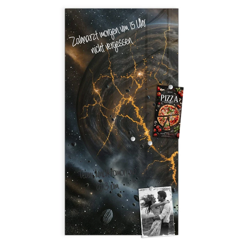 Magnettafel - Planeten mit Lavarissen