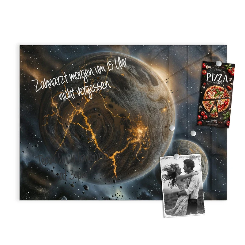 Magnettafel - Planeten mit Lavarissen