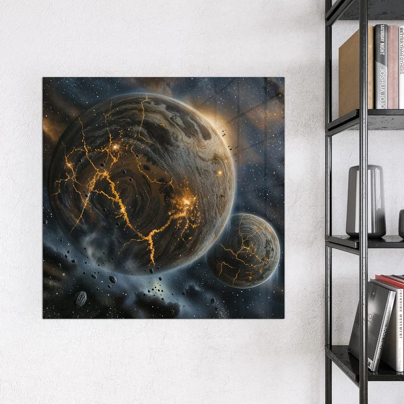 Magnettafel - Planeten mit Lavarissen