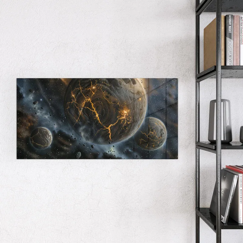 Magnettafel - Planeten mit Lavarissen