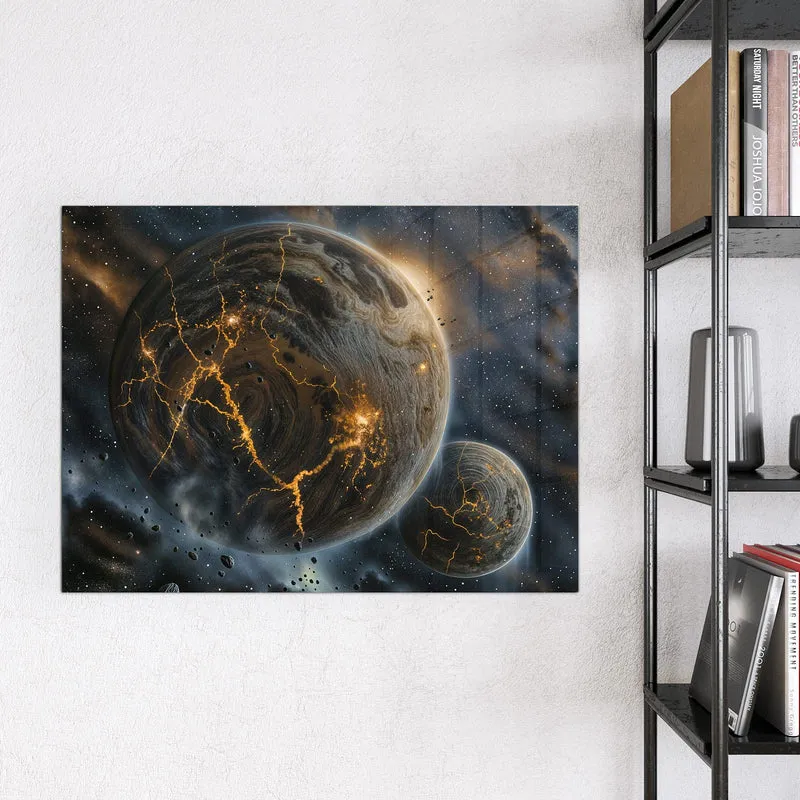 Magnettafel - Planeten mit Lavarissen