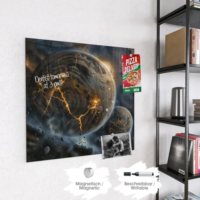 Magnettafel - Planeten mit Lavarissen
