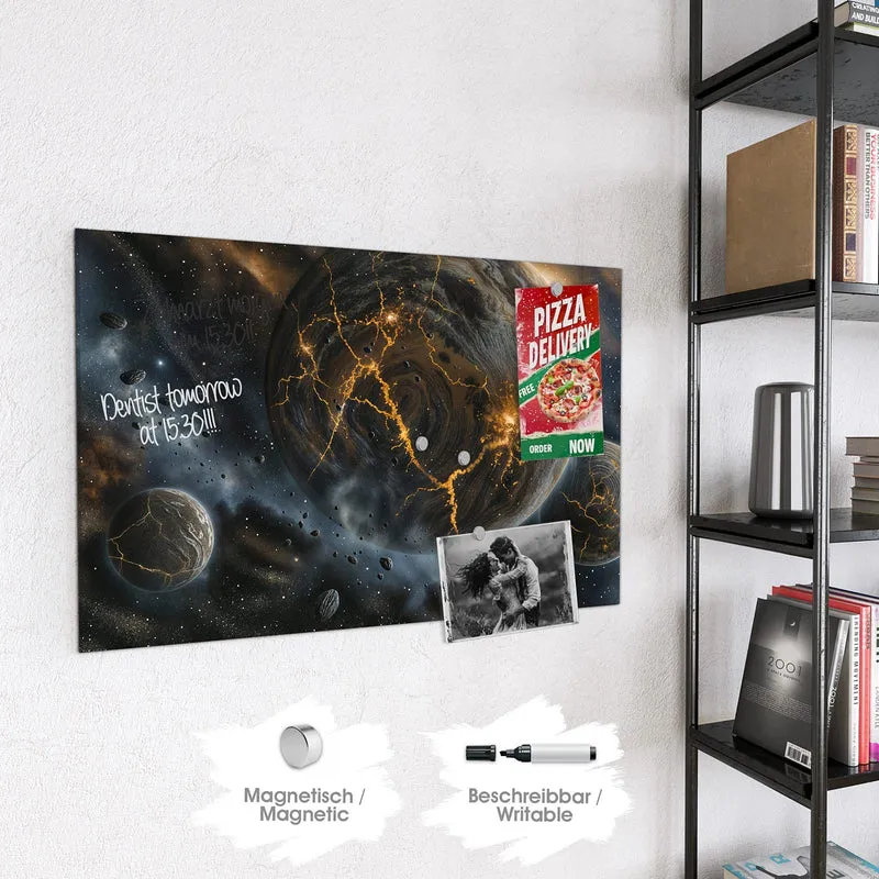Magnettafel - Planeten mit Lavarissen