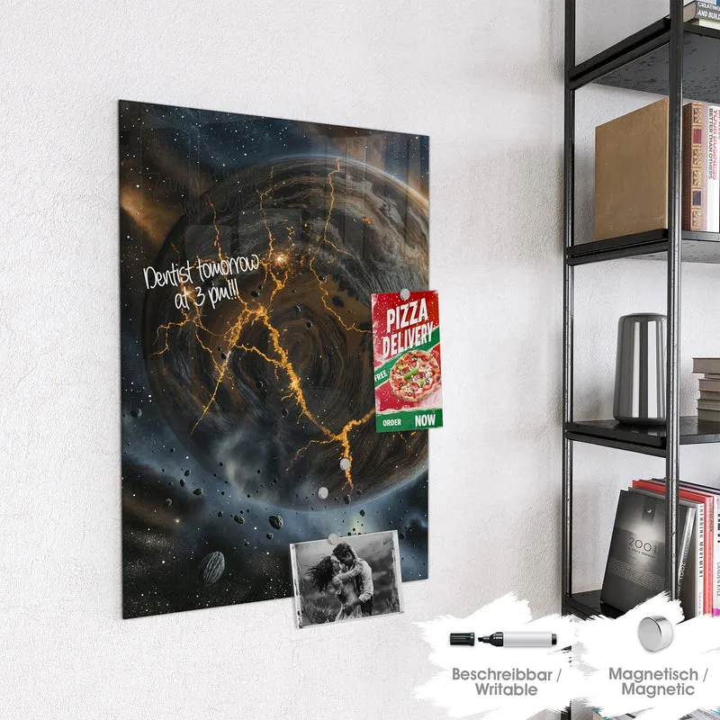 Magnettafel - Planeten mit Lavarissen