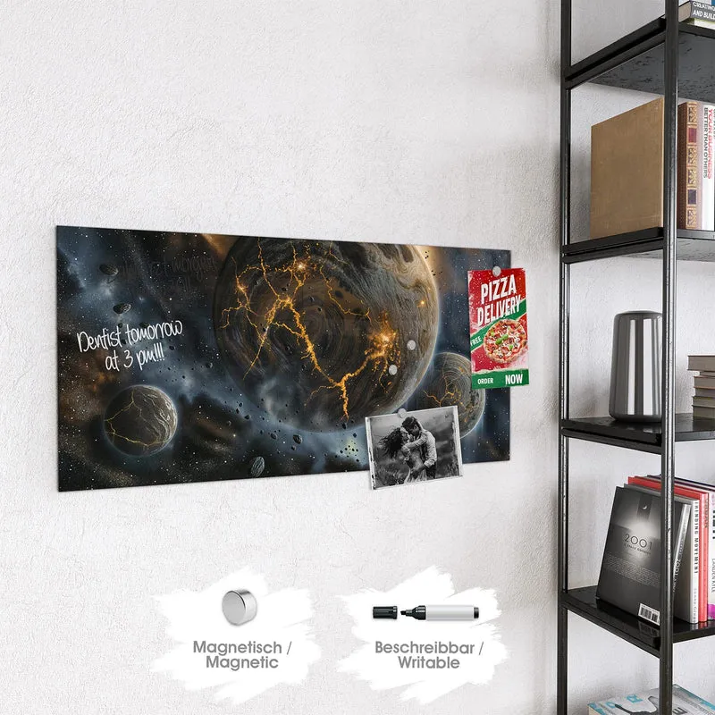 Magnettafel - Planeten mit Lavarissen