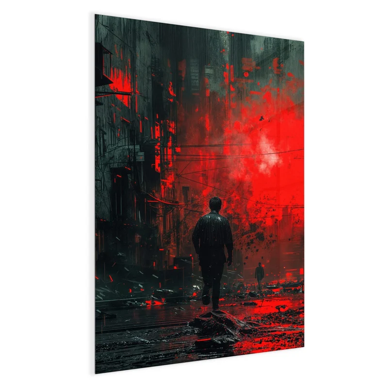 Magnettafel - Mann im roten Licht