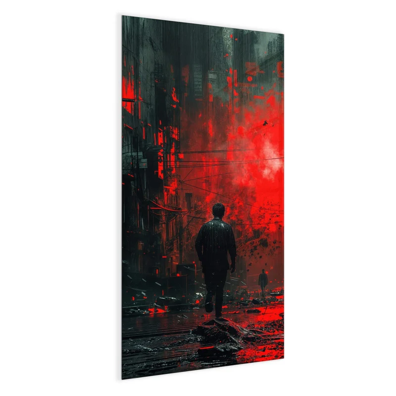 Magnettafel - Mann im roten Licht
