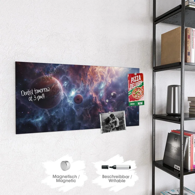 Magnettafel - Zwei Planeten im Nebel