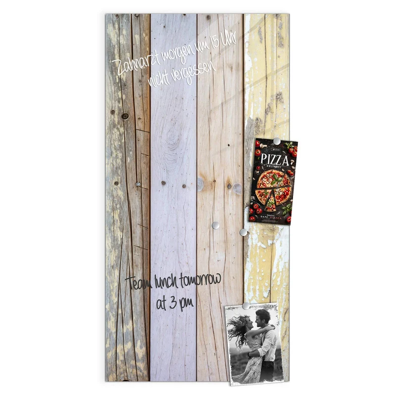 Magnettafel - Holzbretter in Pastell