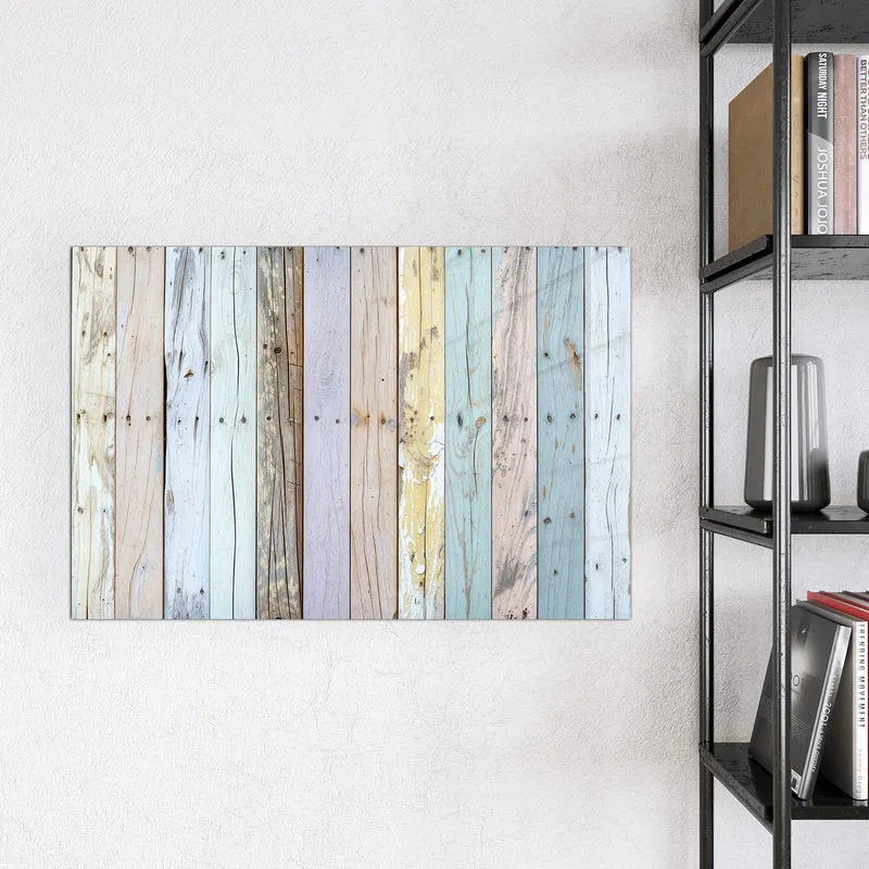 Magnettafel - Holzbretter in Pastell