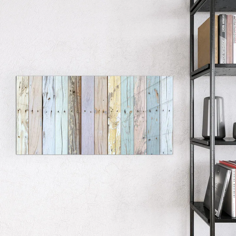 Magnettafel - Holzbretter in Pastell