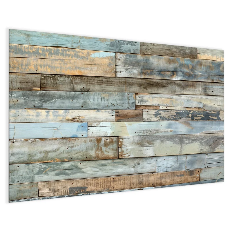 Magnettafel - Holz in Blau und Braun