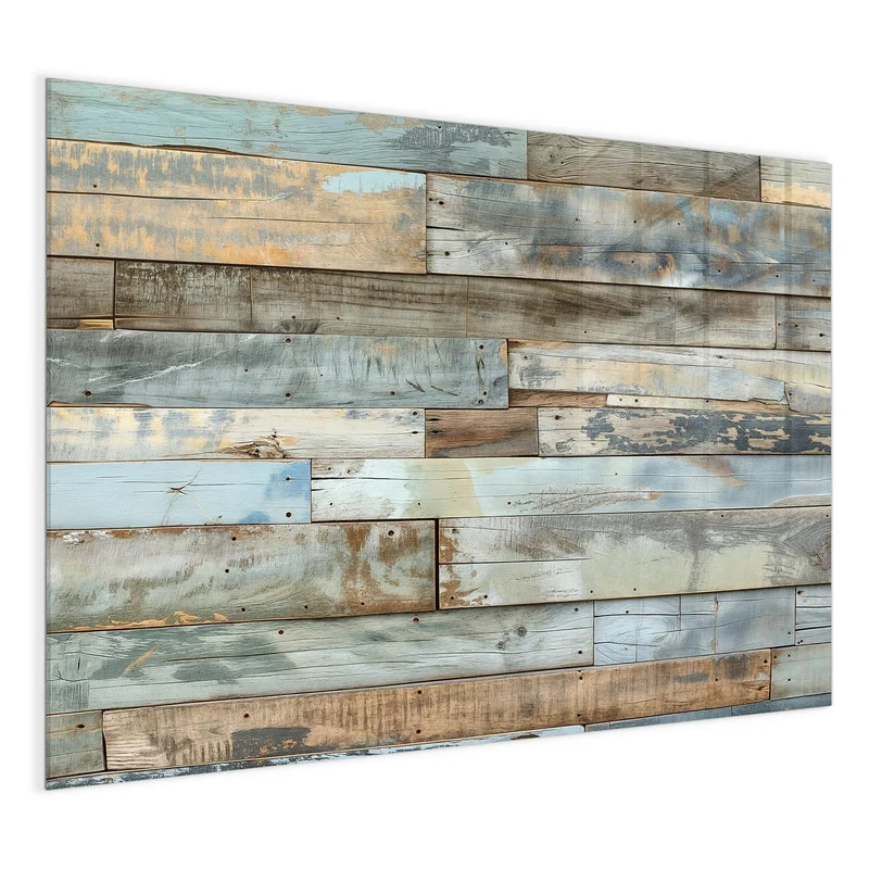Magnettafel - Holz in Blau und Braun