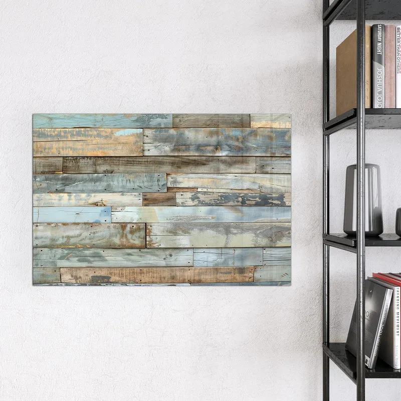 Magnettafel - Holz in Blau und Braun