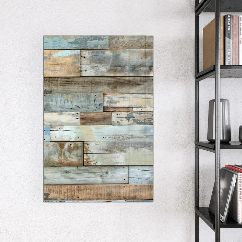 Magnettafel - Holz in Blau und Braun