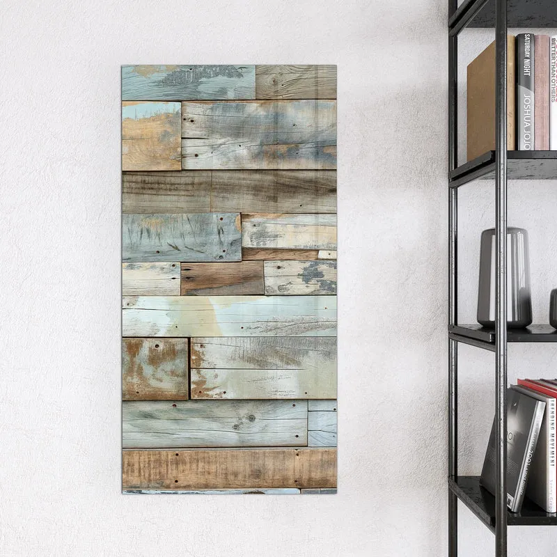 Magnettafel - Holz in Blau und Braun