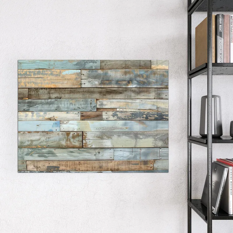 Magnettafel - Holz in Blau und Braun