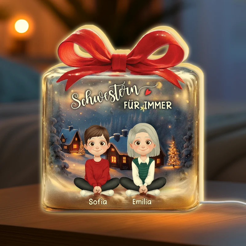 [3D-Optik] Beste Freundinnen Für Immer - Personalisierte Geschenke Beste Freundin | Lightbox