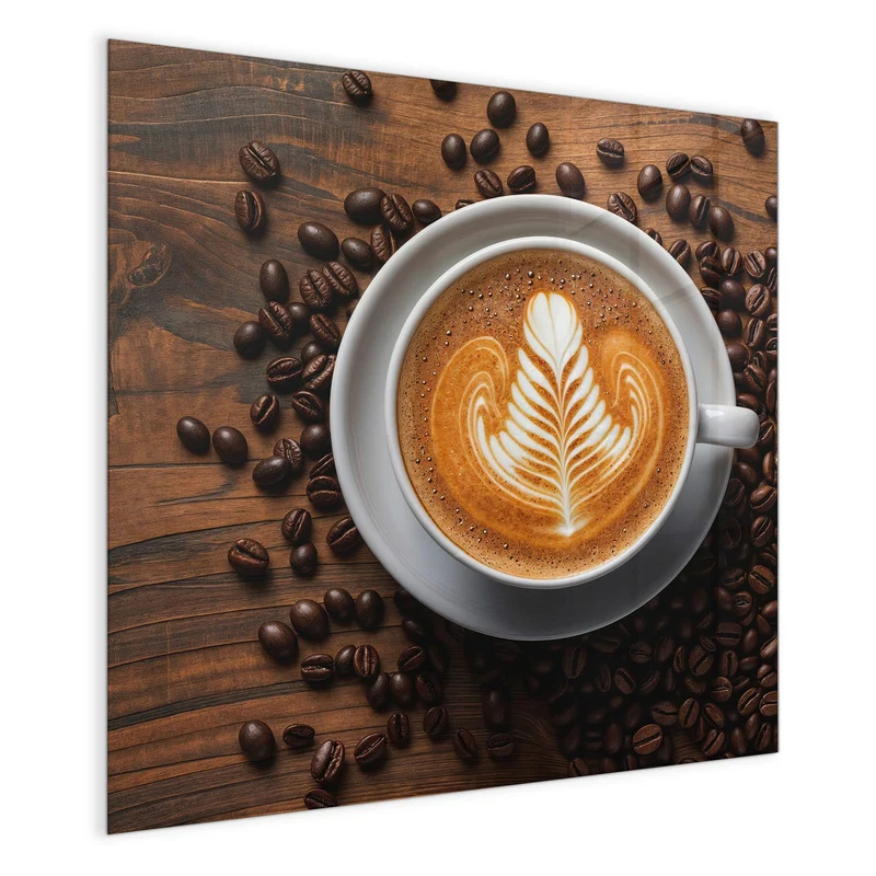Magnettafel - Kaffee mit Latte Art