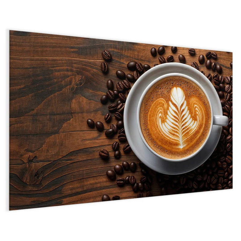Magnettafel - Kaffee mit Latte Art