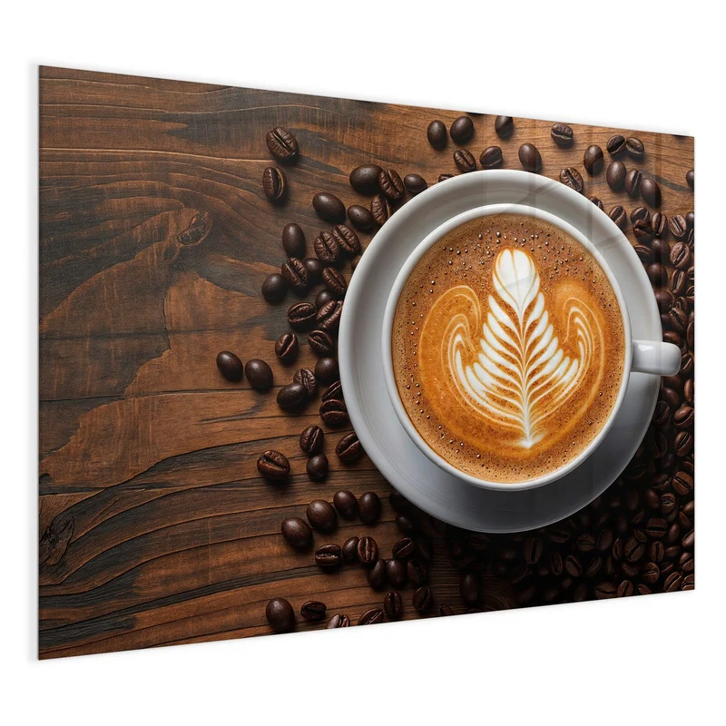 Magnettafel - Kaffee mit Latte Art