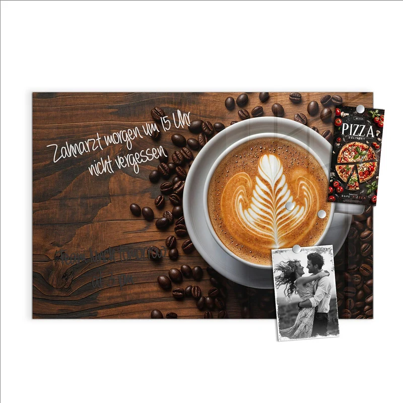 Magnettafel - Kaffee mit Latte Art