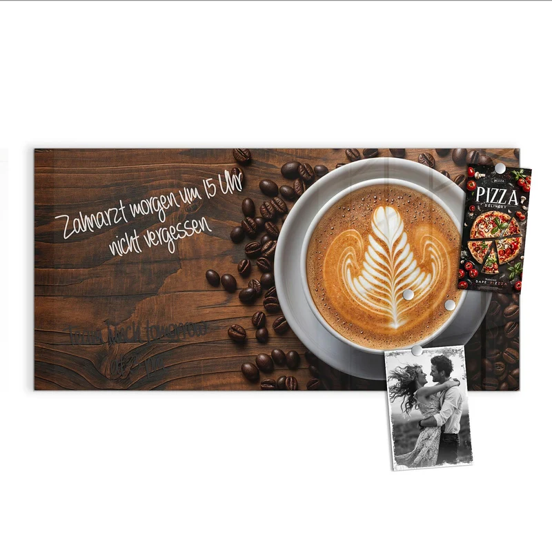 Magnettafel - Kaffee mit Latte Art