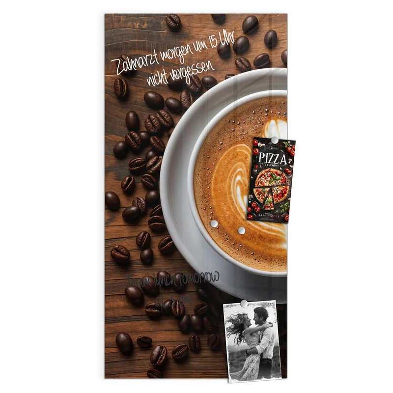 Magnettafel - Kaffee mit Latte Art