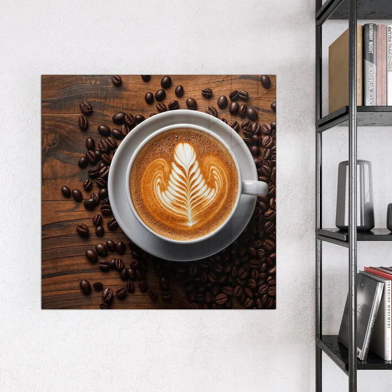 Magnettafel - Kaffee mit Latte Art